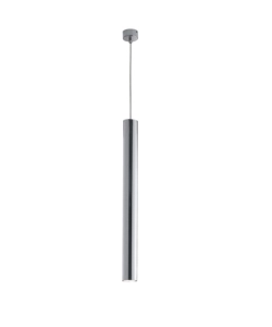 LAMPADA A SOSPENSIONE "FLUKE" CROMATA, H 127CM